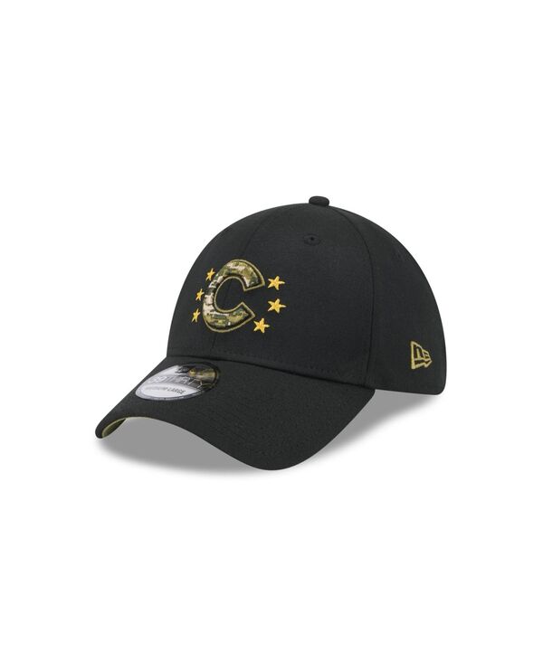 ニューエラ メンズ アクセサリー 帽子 New Era Men's Black Chicago Cubs 2024 Armed Forces Day 39THIRTY Flex Hat Black ブラック