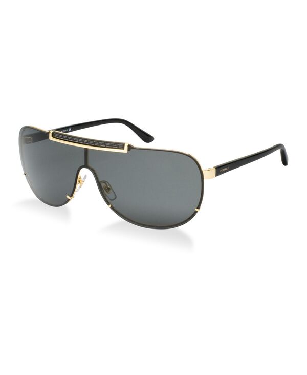 ヴェルサーチ メンズ 付属品 サングラス・アイウェア Versace Sunglasses VE2140 Gold/Grey 薄墨色