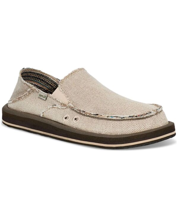 サヌーク メンズ シューズ スリッポン・ローファー Sanuk Men's Donny Two-Tone Slip-On Shoes Natural|ReVida 店