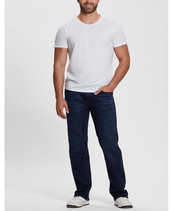 ゲス メンズ ボトムス デニムパンツ ジーンズ GUESS Men's Dark Wash Regular Straight Jeans Dark Wash｜ReVida 店