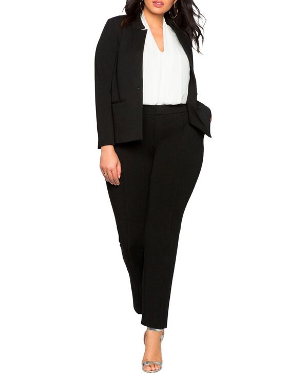 エロクイ レディース ボトムス カジュアルパンツ プラスサイズ トール ELOQUII Plus Size Tall The Ultimate Stretch Work Pant Black ブラック｜ReVida 店