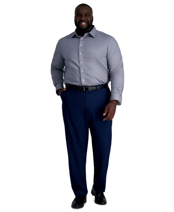 ハガー メンズ トップス シャツ トール Haggar Men's Big & Tall Classic-Fit Premium Comfort Dress Shirt Grey Solid グレー