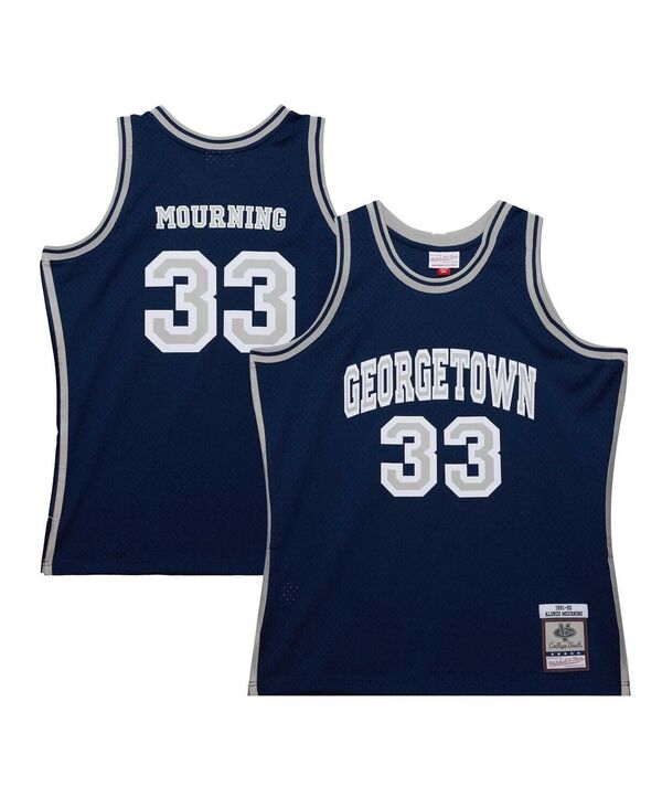 ミッチェル&ネス メンズ トップス シャツ ジャージー Mitchell & Ness Men's Alonzo Mourning Navy Georgetown Hoyas 1991/92 Swingman Player Jersey Navy ネイビー