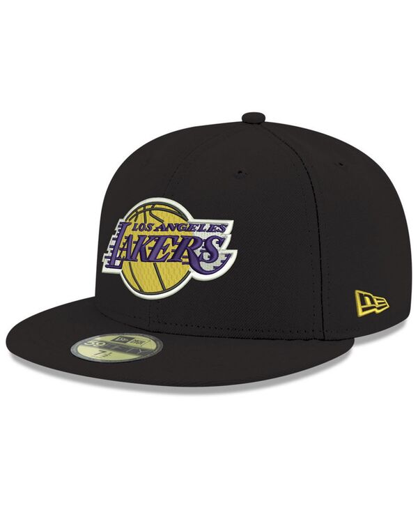 ニューエラ メンズ アクセサリー 帽子 キャップ New Era Los Angeles Lakers Basic 59FIFTY Fitted Cap Black ブラック｜ReVida 店