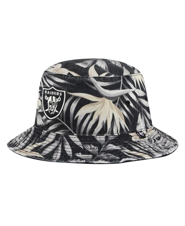 47 ブランド メンズ アクセサリー 帽子 '47 Brand 47 Brand Men's Black Las Vegas Raiders Tropicalia Bucket Hat Black ブラック