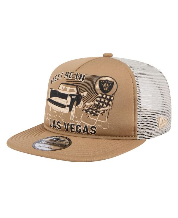 ニューエラ メンズ アクセサリー 帽子 New Era Men's Tan Las Vegas Raiders Meet Me 9FIFTY Snapback Hat Tan タン|ReVida 店