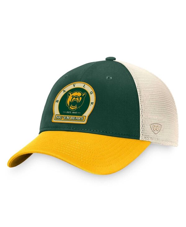 トップオブザワールド メンズ アクセサリー 帽子 Top of the World Men's Green Baylor Bears Refined Trucker Adjustable Hat Green グリーン