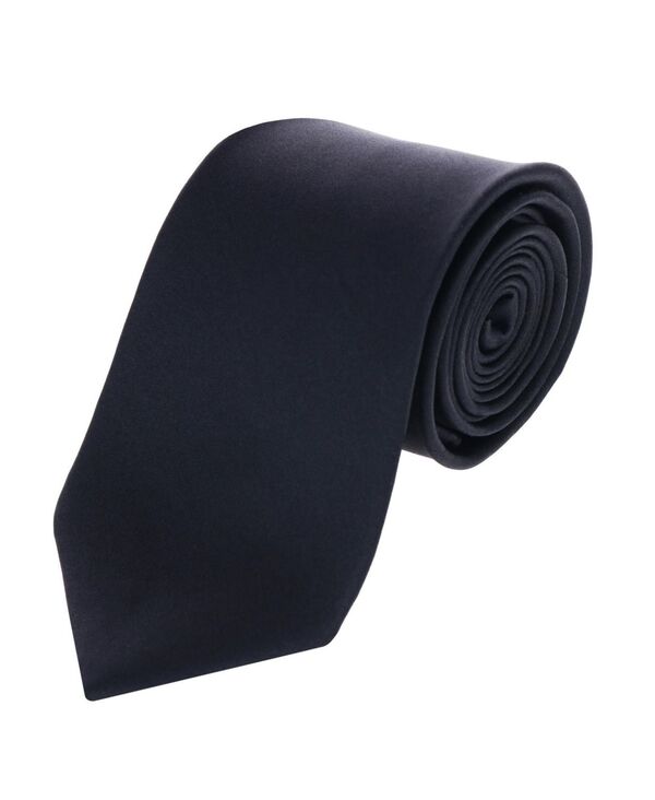 トラファルガー メンズ アクセサリー ネクタイ トール シルク TRAFALGAR Big & Tall Sutton Solid Color Silk Necktie Black ブラック