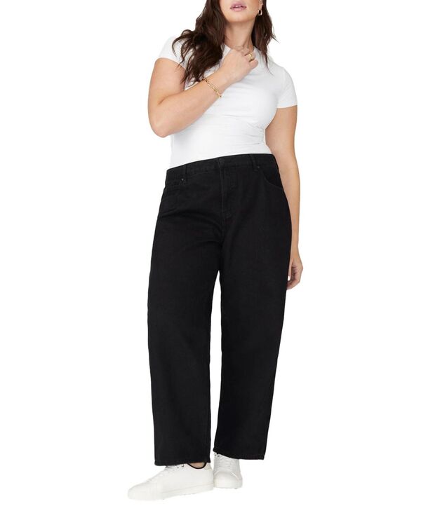 エロクイ レディース ボトムス デニムパンツ プラスサイズ ELOQUII Plus Size The Loose Jean Vintage black ブラック