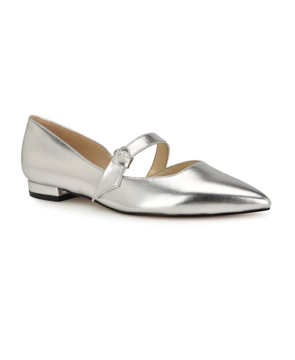 ナインウェスト レディース シューズ スリッポン・ローファー Nine West Women's Luso Pointy Toe Slip-on Dress Flats Silver シルバー