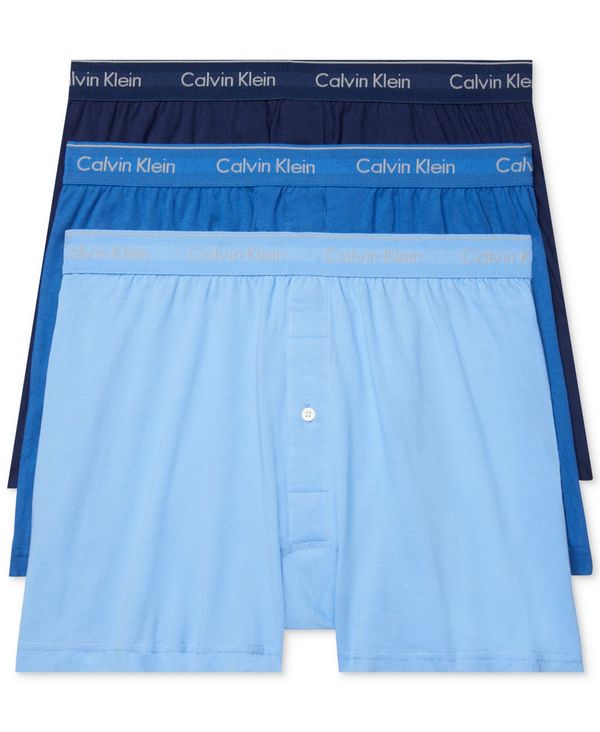 国産 楽天市場 カルバンクライン メンズ ボクサーパンツ アンダーウェア Men S 3 Pack Cotton Classics Knit Boxers Blue Multi Revida 楽天市場店 人気ブランドを Menofchrist Net