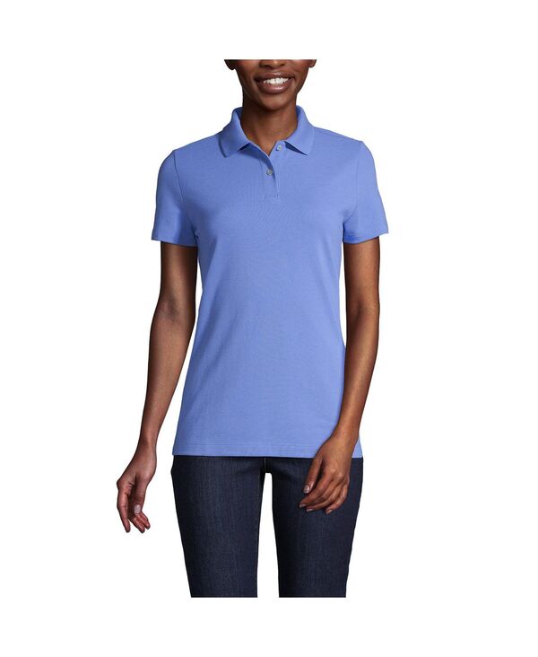 ランズエンド レディース トップス シャツ ポロシャツ メッシュ Lands' End Women's School Uniform Short Sleeve Basic Mesh Polo Shirt True blue ブルー