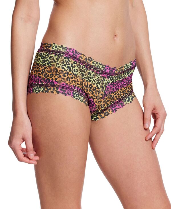 ハンキーパンキー レディース アンダーウェア パンツ プリント レース Hanky Panky Printed Signature Lace Boyshort Underwear It'S Electric|ReVida 店