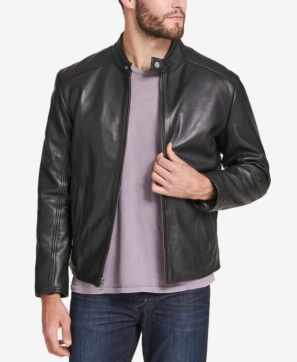 マークニューヨーク メンズ アウター ジャケット・ブルゾン レザー ジャケット Marc New York Men's Leather Moto Jacket Black ブラック