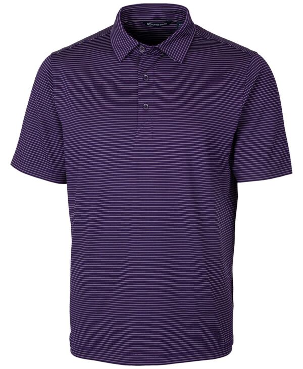 カッターアンドバック メンズ トップス ポロシャツ トール シャツ Cutter & Buck Forge Pencil Stripe Stretch Men's Tall Polo Shirt College Pu ストライプ