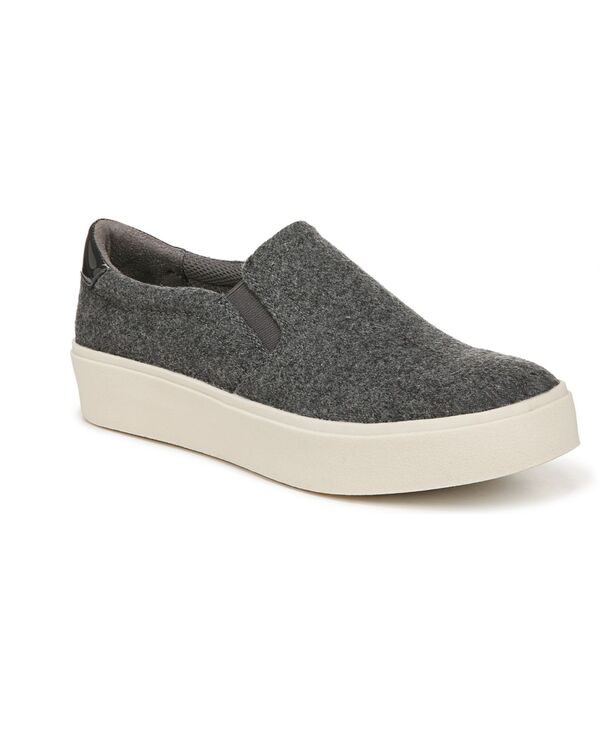 【送料無料】 ドクター・ショール レディース スニーカー シューズ Women's Madison-Up Slip On Sneakers Charcoal Wool Blend Fabric画像