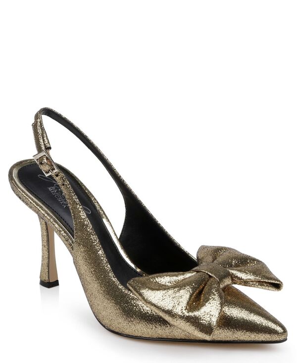 ジュウェルダグレイミシュカ レディース シューズ パンプス Jewel Badgley Mischka Kourtnay Bow Evening Pump Gold Metallic Fabric ゴールド