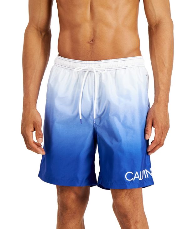 人気ブランド カルバンクライン メンズ ハーフパンツ ショーツ 水着 Men S Ombre Sky Gradient 7 Swim Trunks Surf Blue Multi 素敵でユニークな Mahottaripost Com Np