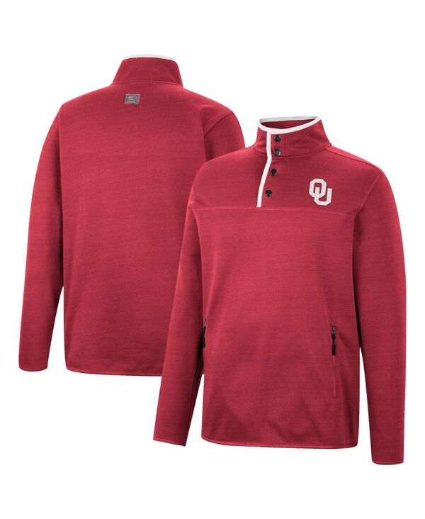コロシアム メンズ アウター ジャケット・ブルゾン ジャケット Colosseum Men's Crimson Oklahoma Sooners Rebound Quarter-Snap Jacket Crimson クリムゾン
