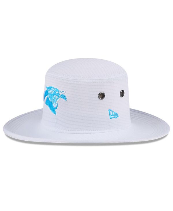 ニューエラ メンズ アクセサリー 帽子 New Era Men's White Carolina Panthers 2024 NFL Training Camp Panama Bucket Hat White ホワイト｜ReVida 店