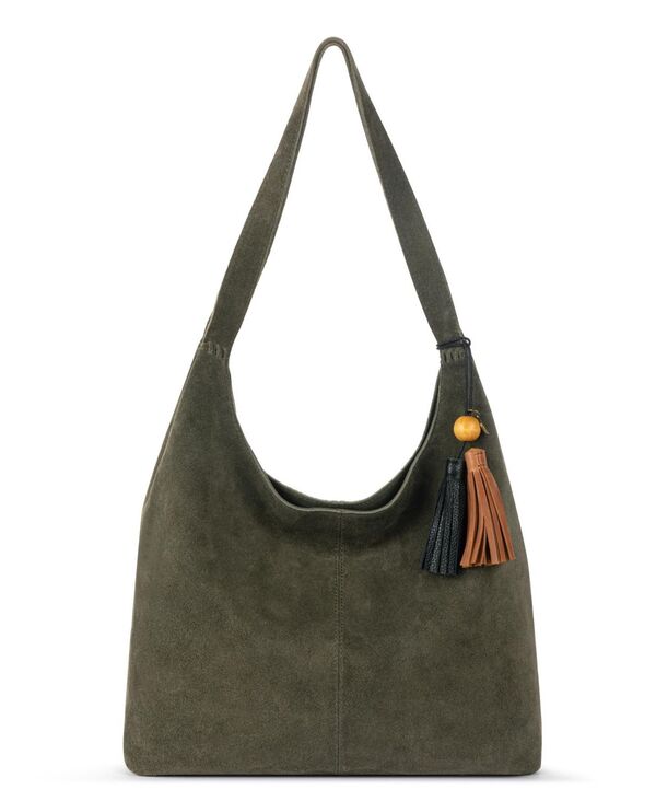 【送料無料】 ザサック レディース ハンドバッグ バッグ Huntley Leather Hobo Moss Suede｜ReVida 店