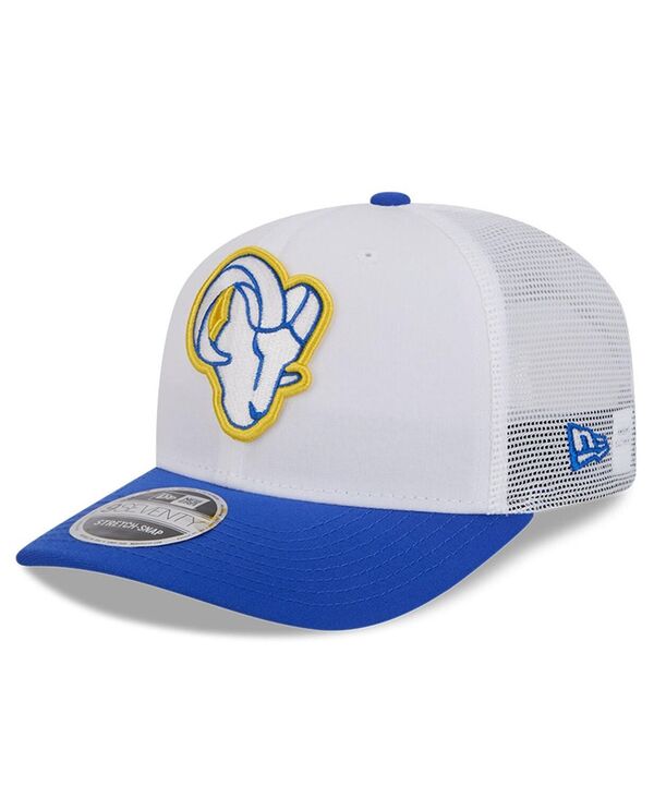 【送料無料】 ニューエラ メンズ 帽子 アクセサリー Men's White/Royal Los Angeles Rams 2024 NFL Training Camp 9SEVENTY Trucker Hat White/Royal|ReVida 店