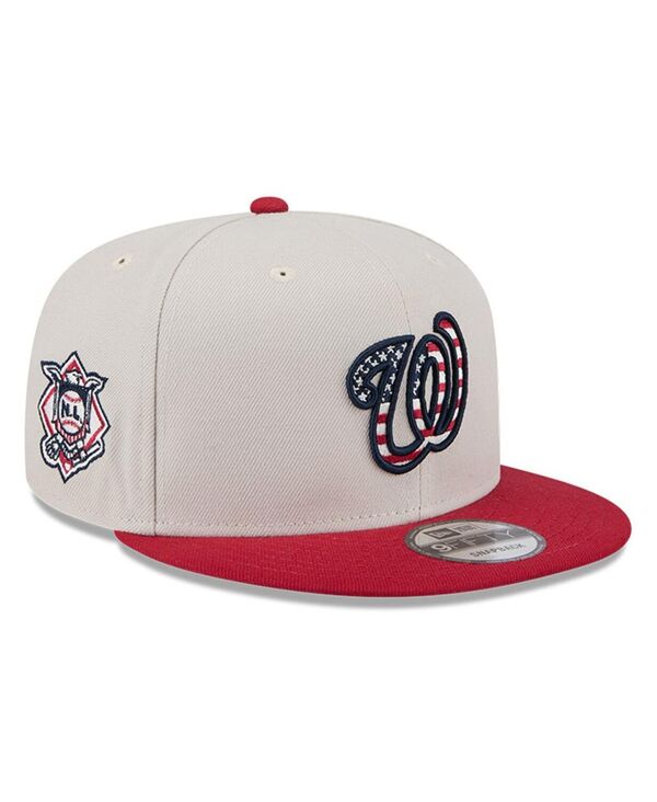 【送料無料】 ニューエラ メンズ 帽子 アクセサリー Men's Red Washington Nationals 2024 Fourth of July 9FIFTY Snapback Hat Khaki｜ReVida 店