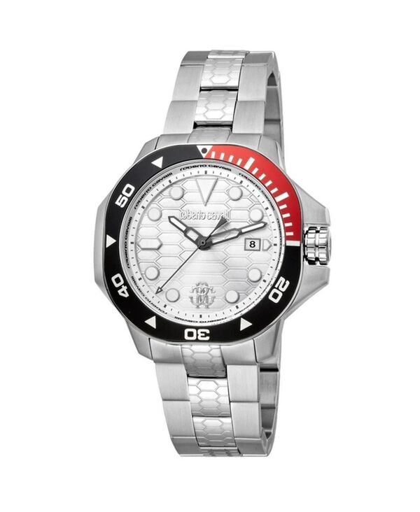 【送料無料】 ロベルトカヴァリ メンズ 腕時計 アクセサリー Men\'s Classic Silver Dial Watch - RC5G044M0015 Open Miscellaneous