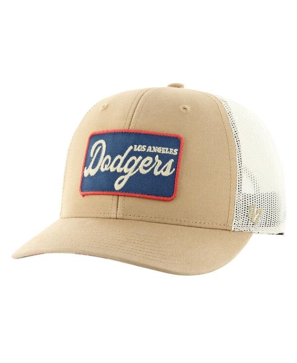 【送料無料】 47ブランド メンズ 帽子 アクセサリー Men's Khaki Los Angeles Dodgers Glory Daze Trucker Adjustable Hat Khaki|ReVida 店