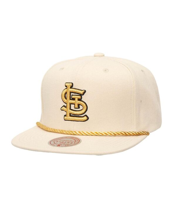 【送料無料】 ミッチェル&ネス メンズ 帽子 アクセサリー Men's Cream St. Louis Cardinals Golden Ivory Snapback Hat Cream｜ReVida 店