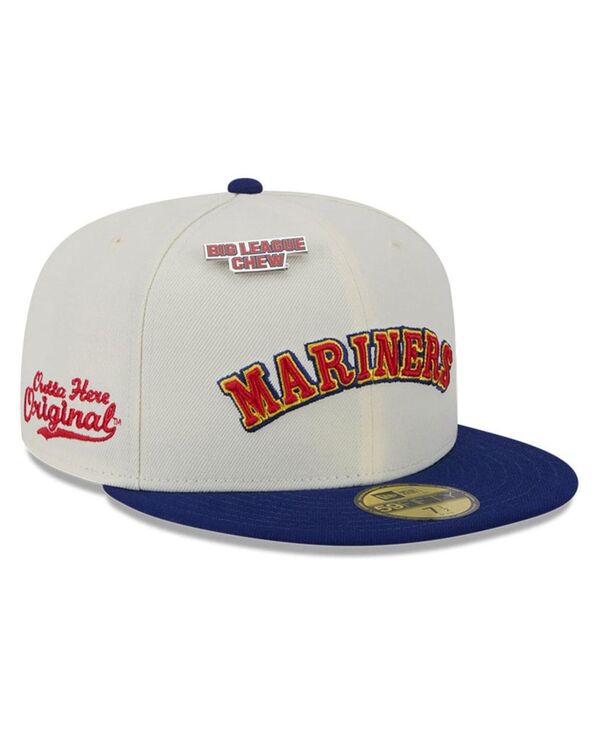 【送料無料】 ニューエラ メンズ 帽子 アクセサリー Men's White Seattle Mariners Big League Chew Original 59FIFTY Fitted Hat White|ReVida 店