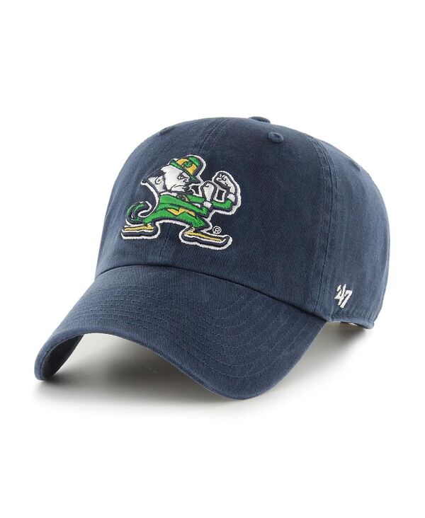 【送料無料】 47ブランド メンズ 帽子 アクセサリー Men's Navy Notre Dame Fighting Irish Vintage-like Clean Up Adjustable Hat Navy