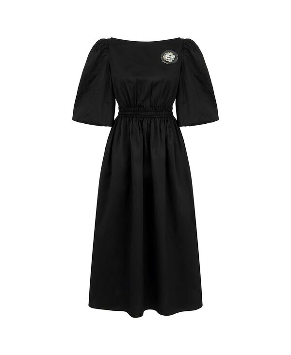 【送料無料】 ノクチューン レディース ワンピース トップス Women's Balloon Sleeve Maxi Dress Black