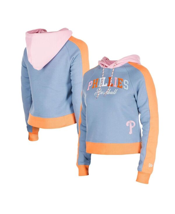 【送料無料】 ニューエラ レディース パーカー・スウェット アウター Women's Light Blue Philadelphia Phillies Fashion Color Pop Pullover Hoodie Light Blue