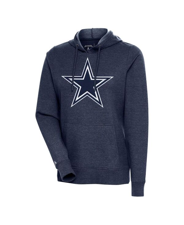 【送料無料】 アンティグア レディース パーカー・スウェット アウター Women's Heather Navy Dallas Cowboys Action Pullover Hoodie Heather Navy