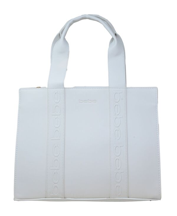 ベベ レディース バッグ トートバッグ Bebe Hana Top Handle Tote Bag White ホワイト
