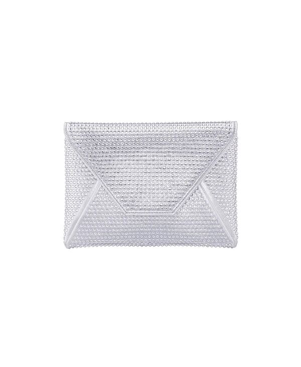 ニナ レディース バッグ クラッチバッグ Nina Crystal Encrusted Square Envelope Clutch Silver シルバー