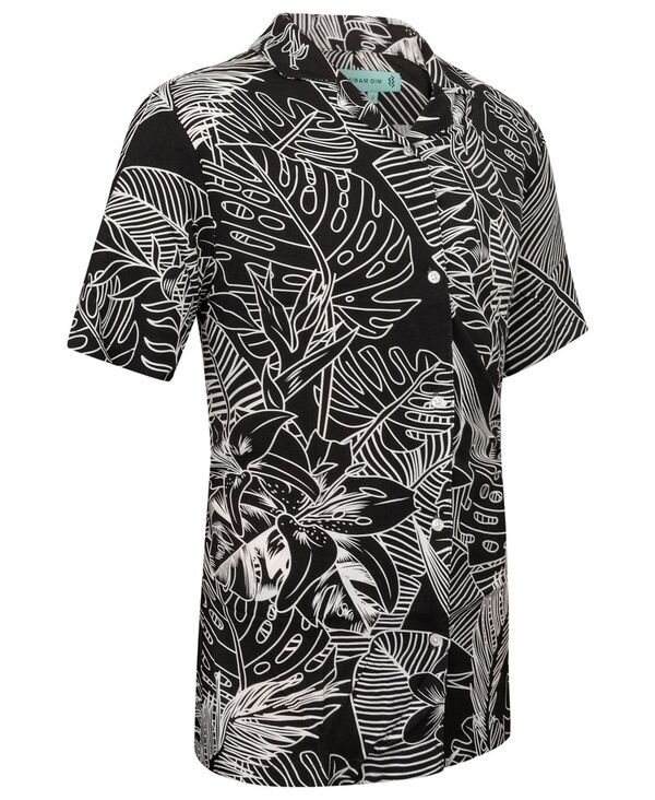 ミオマリオ メンズ トップス シャツ ダウン Mio Marino Mens Casual Button-Down Hawaiian Shirt - Short Sleeve Monochrome versailles|ReVida 店