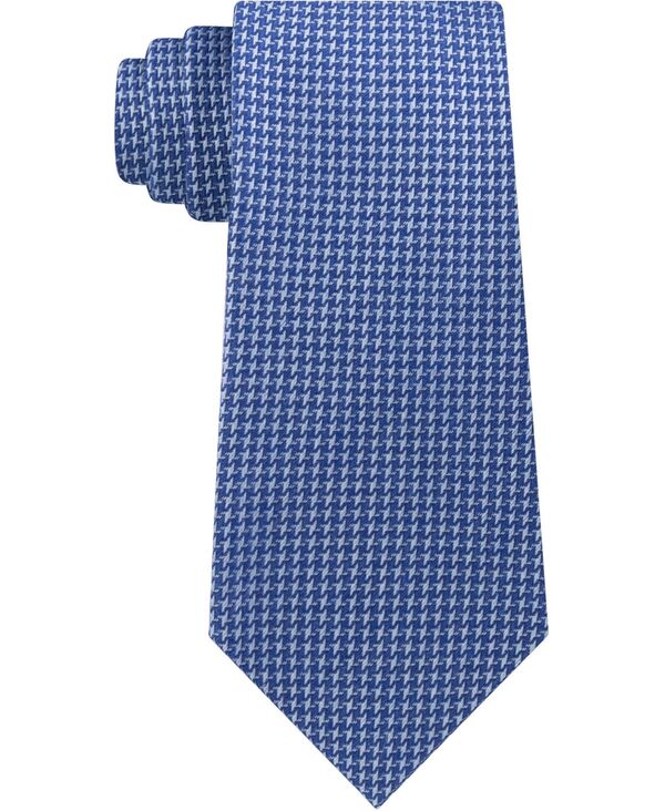 カルバンクライン メンズ アクセサリー ネクタイ Calvin Klein Men's Slim Houndstooth Tie Indigo インディゴ