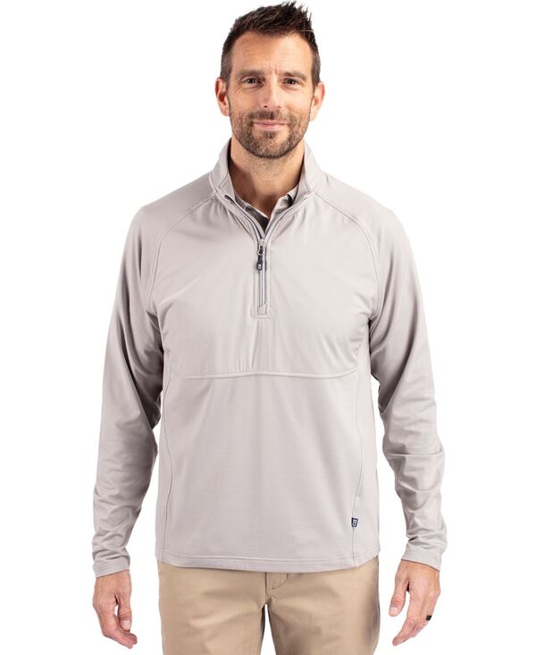 カッターアンドバック メンズ アウター ジャケット・ブルゾン ハーフジップ ニット ジャケット Cutter & Buck Men's Adapt Eco Knit Hybrid Recycled Quarter Zip Jacket Polished|ReVida 店
