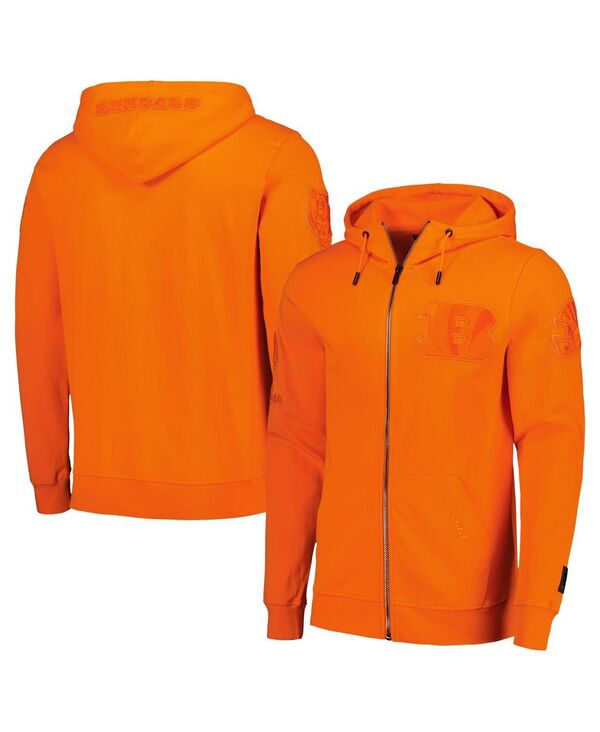 労働者階級標準尺度 メンズ アウター パーカー・スウェット パーカー Pro Standard Men\u0027s Orange Cincinnati Bengals Triple Tonal Full-Zip Hoodie Orange オレンジ色