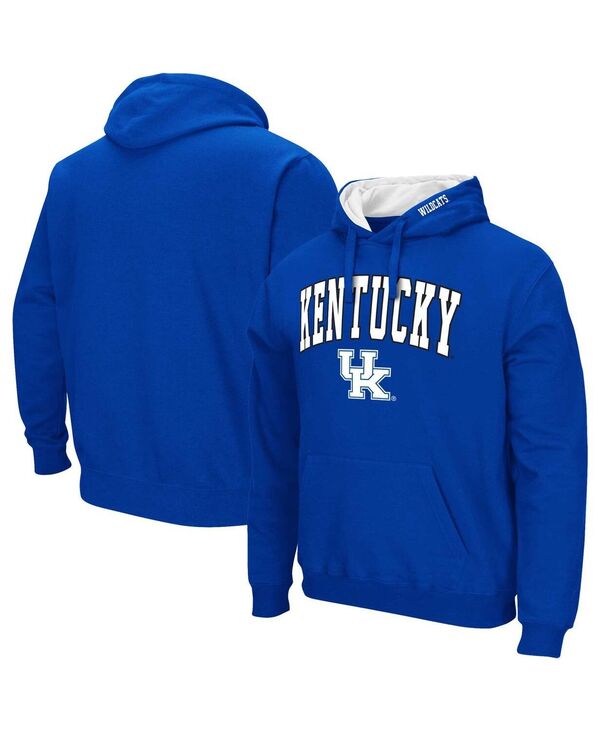 コロシアム メンズ アウター パーカー・スウェット ロゴ パーカー Colosseum Men's Kentucky Wildcats Arch and Team Logo 3.0 Pullover Hoodie Royal