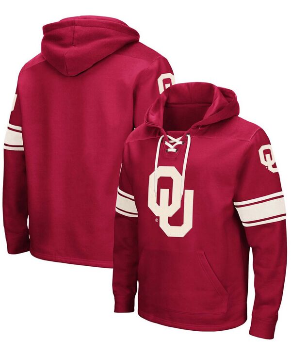 コロシアム メンズ アウター パーカー・スウェット レース パーカー Colosseum Men's Oklahoma Sooners 2.0 Lace-Up Pullover Hoodie Crimson クリムゾン