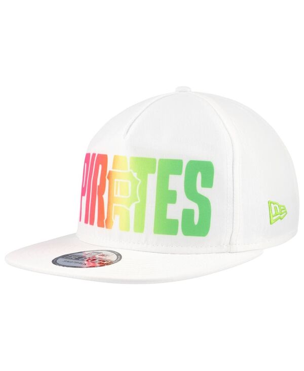 ニューエラ メンズ アクセサリー 帽子 New Era Men's White Pittsburgh Pirates Spring Spectrum Golfer Snapback Hat White ホワイト｜ReVida 店