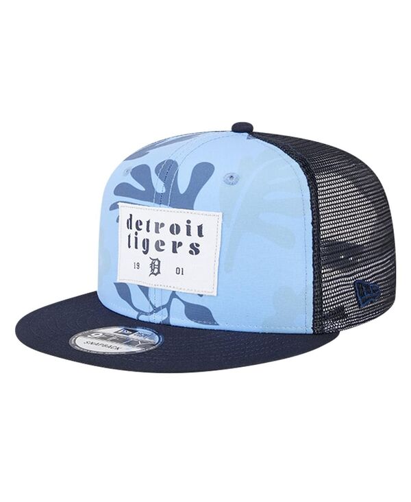 ニューエラ メンズ アクセサリー 帽子 New Era Men's Navy Detroit Tigers Bikini Bottom Trucker 9FIFTY Snapback Hat Navy ネイビー｜ReVida 店