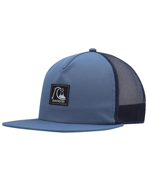 クイックシルバー メンズ アクセサリー 帽子 Quiksilver Men's Blue Checked Out Snapback Hat Blue ブルー｜ReVida 店