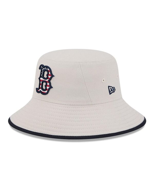 ニューエラ メンズ アクセサリー 帽子 New Era Men's Khaki Boston Red Sox 2024 Fourth of July Bucket Hat Khaki カーキ｜ReVida 店