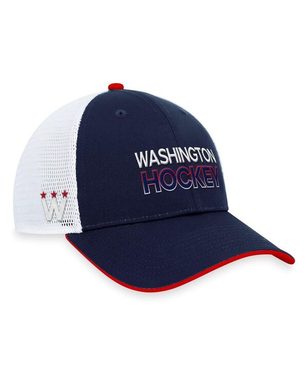 ファナティクス メンズ アクセサリー 帽子 キャップ ジャージー Fanatics Men's Navy Washington Capitals Authentic Pro Alternate Jersey Trucker Adjustable Hat Navy ネイビー|ReVida 店