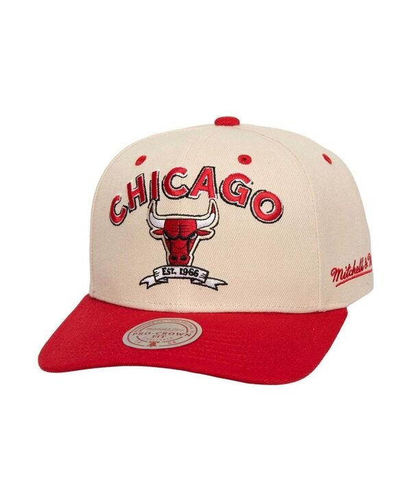 ミッチェル&ネス メンズ アクセサリー 帽子 Mitchell & Ness Men's Cream/Red Chicago Bulls 6x NBA Champions Soul Legacy Defined Snapback Hat Cream Red クリーム