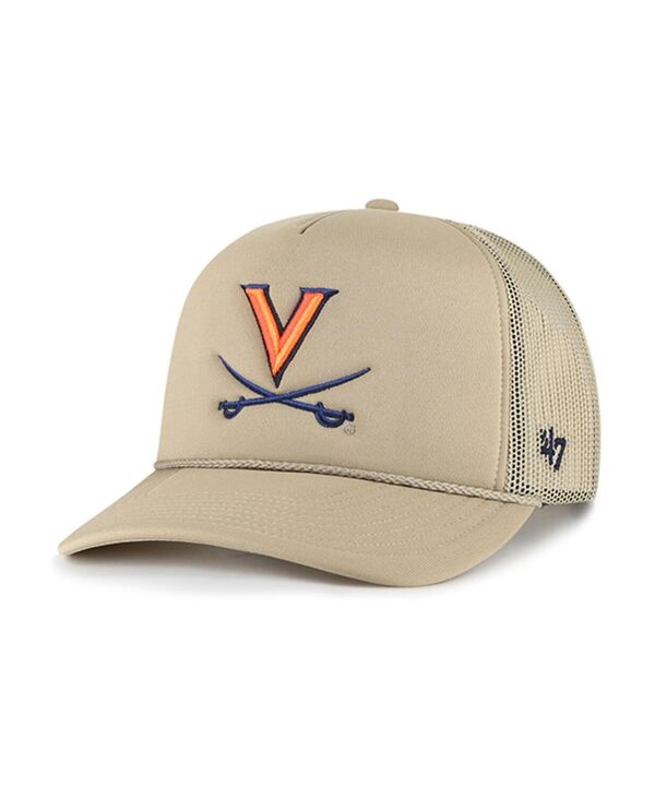 47 ブランド メンズ アクセサリー 帽子 メッシュ '47 Brand Men's Khaki Virginia Cavaliers Foam Front Mesh Trucker Snapback Hat Khaki カーキ